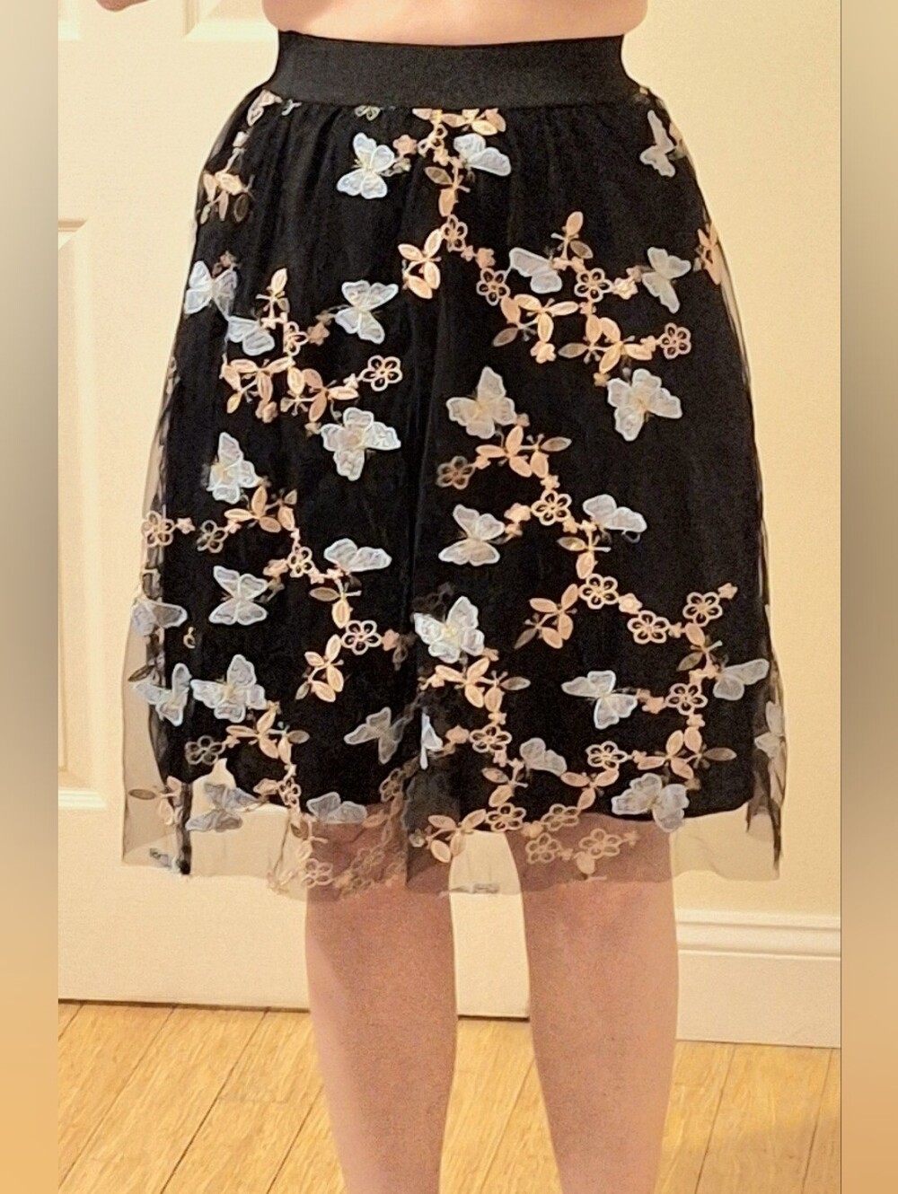 🦋 LUNA 🦋 Black Butterfly Skirt